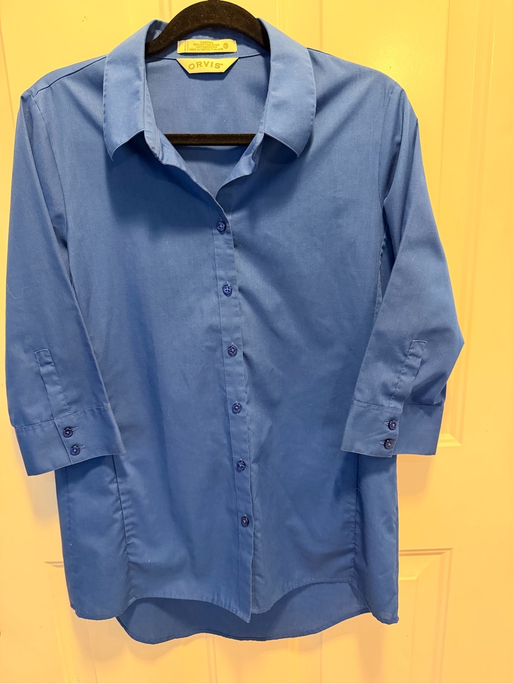 Orvis Women’s Royal Blue Button-Front Blouse